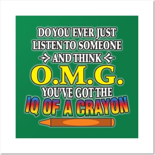 IQ of a Crayon Posters and Art